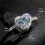 Heart Cut Cubic Zirconia Ring Silver Plated Size 5-12 2