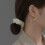 925 Sterling Solid Silver Pull Through Bar Swirl Earrings Pull Thru Round Circle-Silver 4