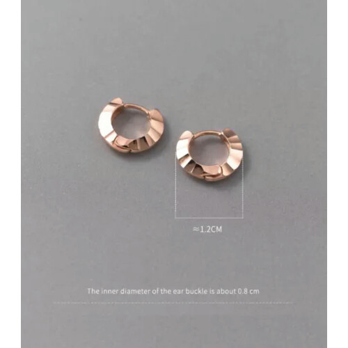 Orecchini a cerchio Sleeper in argento sterling 925, 12 mm 1