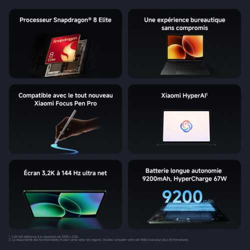 Xiaomi Xiaomi Pad 8 Pro Blue 12G RAM 512GO Snapdragon 8 Elite Processor 2
