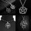 Κολιέ μενταγιόν Punk Vintage Style Pentagram για άνδρες γυναίκες γοτθικό λεπτό κόσμημα δώρο-16# 2