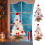 Mini pre-lit flocked white Christmas tree with lights and 8