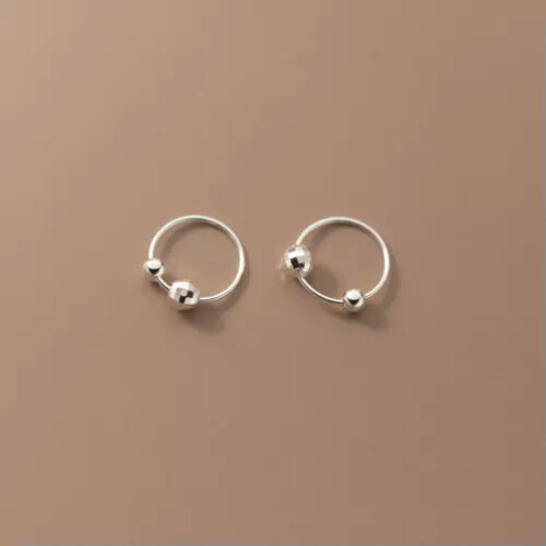 Ohrringe aus Sterlingsilber, 6 mm 2