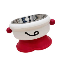 High Raised Dog Bowl Set With Rubber Bottom Ergonomic Raised-A