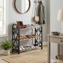 Étagère à chaussures à 3 niveaux pour chambre, placard et entrée