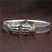 Bracelet manchette en argent massif pour homme