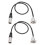 2 Stück XLR Pass-Through Kabel Typ D, 0,6 m, Silber 3