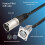 2 Stück XLR Pass-Through Kabel Typ D, 0,6 m, Silber 5