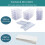Wire Shelf Label Holders, 120 Pack Plastic Clips with Paper Removable 3