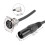 2 Stück XLR Pass-Through-Kabel 0,6 m D-Typ schwarz 2