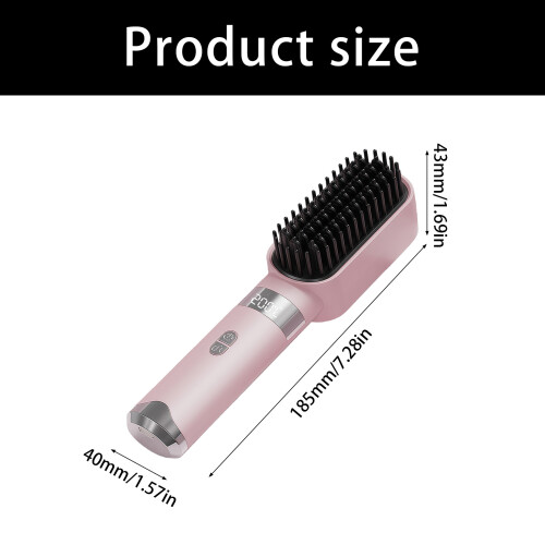 Mobile Straightener Brush with Plant Protein Coating for-Blue 1