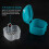 3X Blue Denture Case,Denture Cup with Strainer,Denture Bath Box False 6