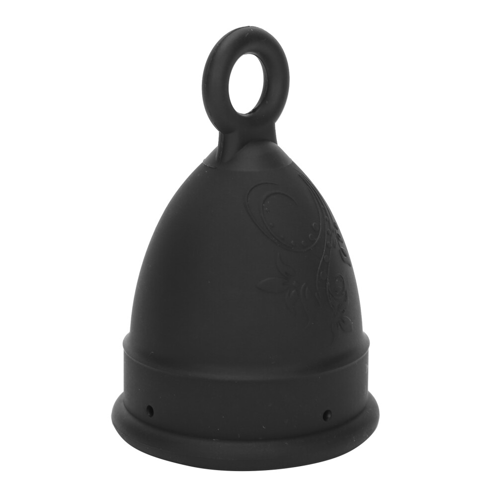 Black Silicone Menstrual Cup Women Reusable Period Cup S Size