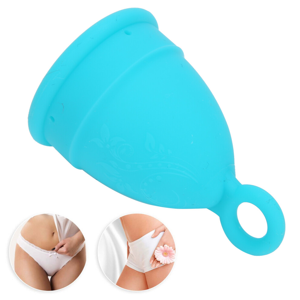 Blue Silicone Menstrual Cup S Reusable Period Female Care Tool