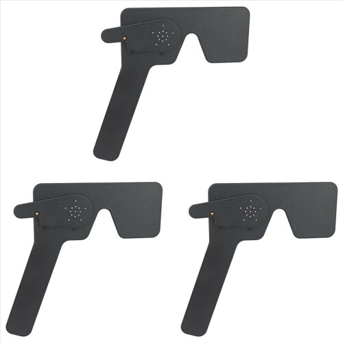 3X Επαγγελματικό Οφθαλμολογικό Lorgnette 17 Pinhole Μαύρο Πλαστικό Vision T 1