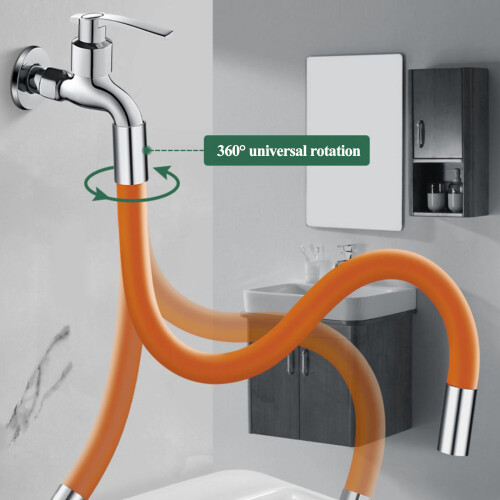 Multifunktionshåndbruser til badeværelset, ergonomisk multifunktionshåndbruser med poleret kromfinish, rustfrit stål + kobber + silikone, 360 2