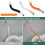 Multifunktionshåndbruser til badeværelset, ergonomisk multifunktionshåndbruser med poleret kromfinish, rustfrit stål + kobber + silikone, 360 4