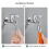 Multifunktionshåndbruser til badeværelset, ergonomisk multifunktionshåndbruser med poleret kromfinish, rustfrit stål + kobber + silikone, 360 6