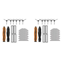 2 Set Replacement Accessories Kit for  D20 Pro/D20  Robot Vacuum Main Side Brushes Filter Mop Cloth