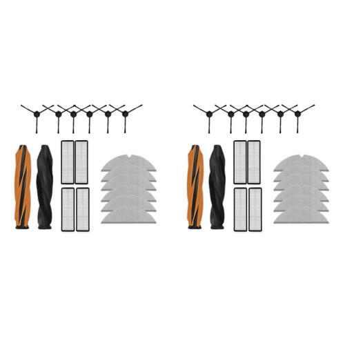 2 Set Replacement Accessories Kit for  D20 Pro/D20  Robot Vacuum Main Side Brushes Filter Mop Cloth