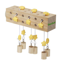 Parrots Perches Wood Stand Tabletops Training Bird-rectangle
