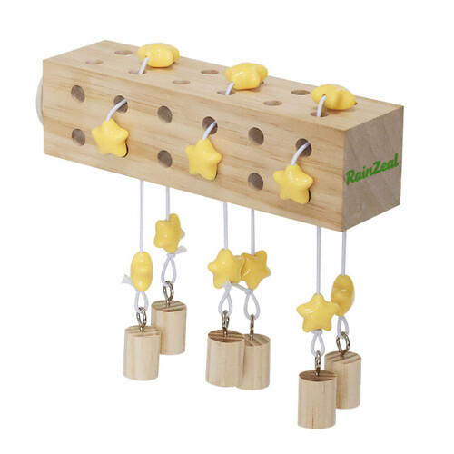 Parrots Perches Wood Stand Tabletops Training Bird-rectangle