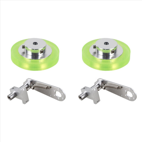 2er-Set 200 mm Aluminium-Polyurethan-Industrie-Encoder-Räder Messrad 1