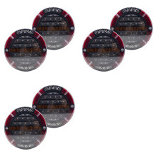 6pcs Round LED Trailer Tail Light with Brake Light DRL Flow Turn Signal Lamp Car Truck Ships Bus Boat Caravan 12V 24V