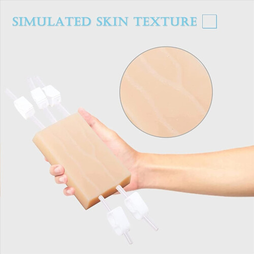 3X IV Injection Training Pad Model,Silicone Human Simulated Skin Pract 2