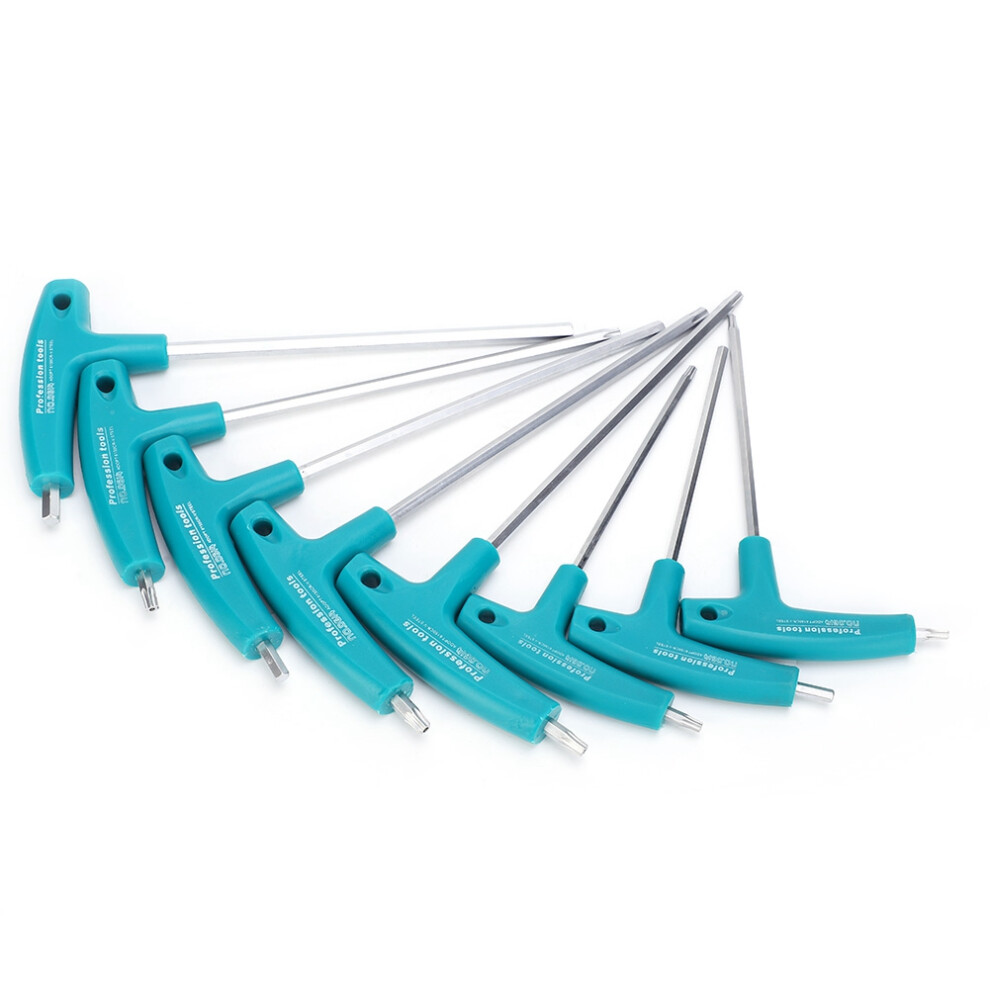 Hex T-Handle Wrench Set Vanadium Steel, Sizes H4-H6, T15-T30 6951391948157