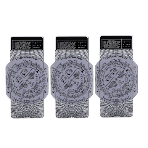 3X E6B Flight Computer Aviation Plotter Circular Slide Rule Used in Tr 1