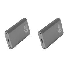2X Caixa Adaptadora de Gabinete SSD MSATA para USB 3.1 Gen2 de 10 Gbps com Porta Tipo C para Unidade de Estado Sólido Interna MSATA