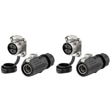2X LP20 Set di Connettori Elettrici per Cavi di Saldatura, Presa Femmina Maschio per Montaggio A Pannello A 2 Pin per Aviazione Industriale