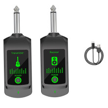 2.4G Wireless Microphone Transmitter Receiver System for Dynamic Microphone Guitar Audio Mixer PA System Audio Pickup A