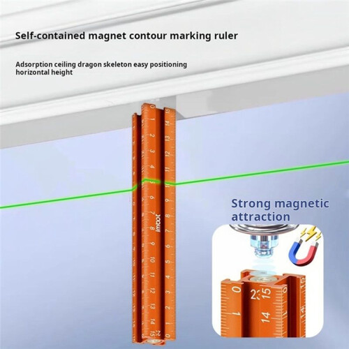 Woodworker Multifunctional Ruler Ceiling Leveling Cabinet Door Installation and Positioning Contour Taking Shape Scribe 1