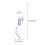 Carillon éolien papillon en plastique violet, 1 pièce 2