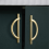 Gold Cabinet Pulls Half Moon Shape 2 pcs 6