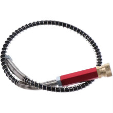 TPU 63mpa 50cm Pumpslang med 8mm Invändig Snabbkoppling i Stålkoppar 4500psi Högtrycksfjäderuppblåsningsslang