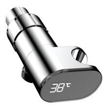 Digital Display Adapter Shower  Holder Home Bathroom Electroplating Dual Display Temperature Readings Digital Shower