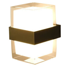 Moderne LED Wandlamp 10W voor Binnen en Buiten, Veranda, Slaapkamer, Bank, Achtergrond, AC110V-240V, Vierkant, Warm Licht, 3000K