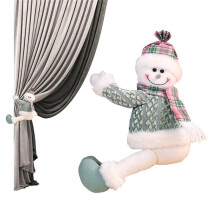 Tie Backs Snowman Dwarf Drapery Holders Christmas Drape Buckles for HomeBedroom LivingRoom Bathroom Nursery Dorm Hotel B