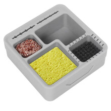 Soldering Iron Tips Cleaning Tool Steel Brush/Sponge/Copper Wire Welding Tin Slag Remove Cleaner Tool Silicone