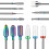 13PCS Nail Drill Bits Set, 3/32" Drill Bits Nail Tech,Cuticle Remover Bits for Acrylic Gel Dip Powder Nail Manicure 1