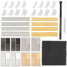 51 PCS Ring Size Adjusters Set, Ring-Size Adjuster for Loose Rings, Spiral Silicone Tightener, Size Measuring Tool