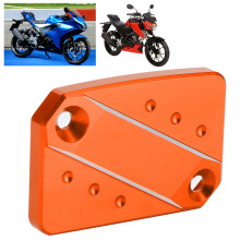 Orange Aluminum Brake Fluid Reservoir Cap for GSX-S125/150, R125, 55 x 37mm