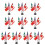 10PCS Soccer Themed Desktop Flags With Base Ideal for-ACM 1