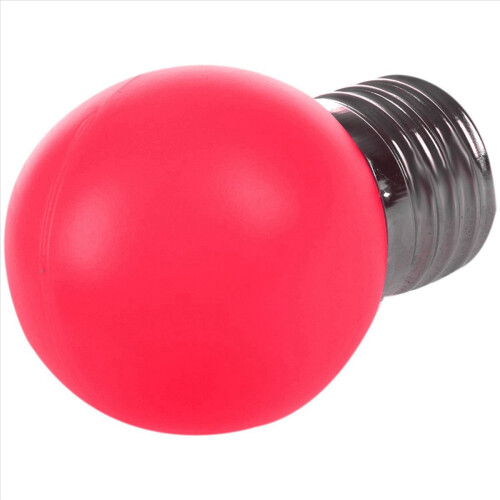 6X E27 LED Light Warm Red Bulb Plastic (0.5W Power, Red) 2