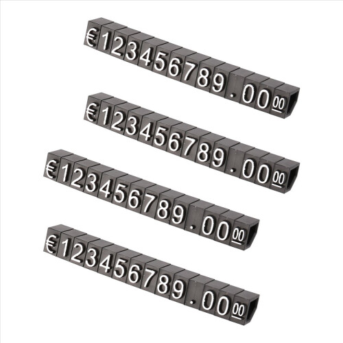 120Sets Plastic Cubes Price Display Tags Adjustable Number Stand Frame 1