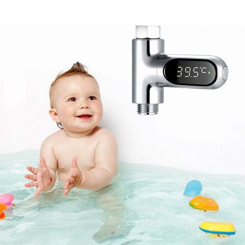 LED Digital Shower Thermometer Water Temperature Meter 5-85C, Easy Install 2