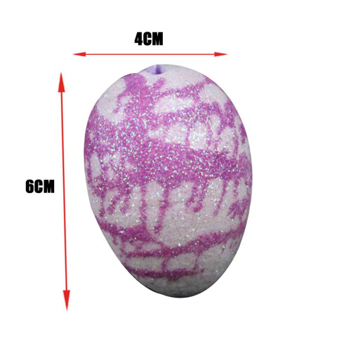 Plastic Easter Eggs Hanging Ornaments, Sparkling & Hand-Painted, 6pcs for Easter Tree Decor & DIY Crafts 1